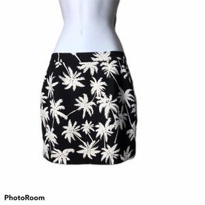Gianni Bini Palm Tree Print Mini Skirt